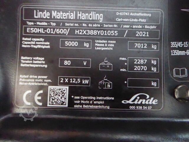 Elektro 4 Rad-Stapler Linde E50HL-01/600