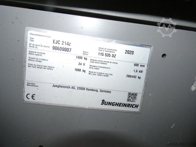 Deichselstapler Jungheinrich EJC 214 zi