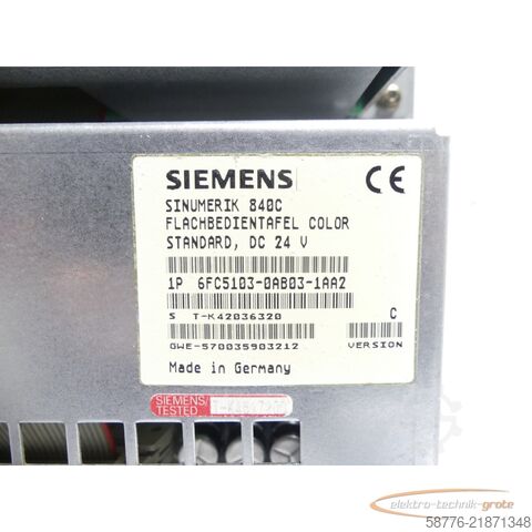 רְכִיב Siemens 6FC5103-0AB03-1AA2 SNT-K42036320 mit  LTM09C016K Display
