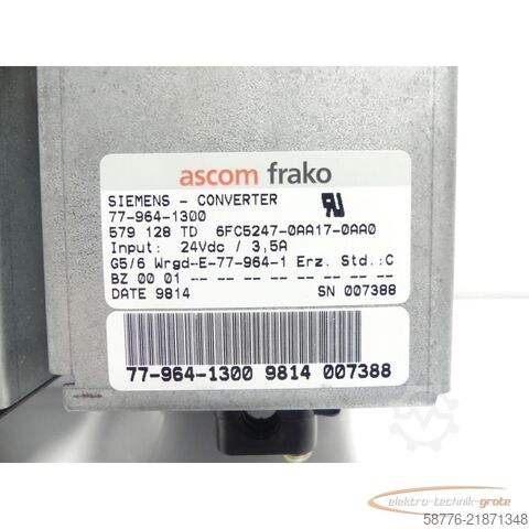 רְכִיב Siemens 6FC5103-0AB03-1AA2 SNT-K42036320 mit  LTM09C016K Display