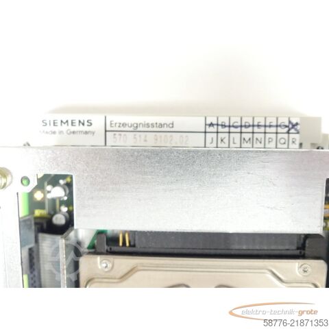 Komponente Siemens 6FC5110-0DB02-0AA2 MMC CPU 840C Version T SN T-P52000435