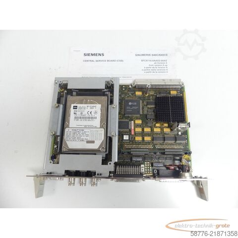 コンポーネント Siemens 6FC5114-0AA02-0AA2  Central Service Board SN:T-M42032780-!-