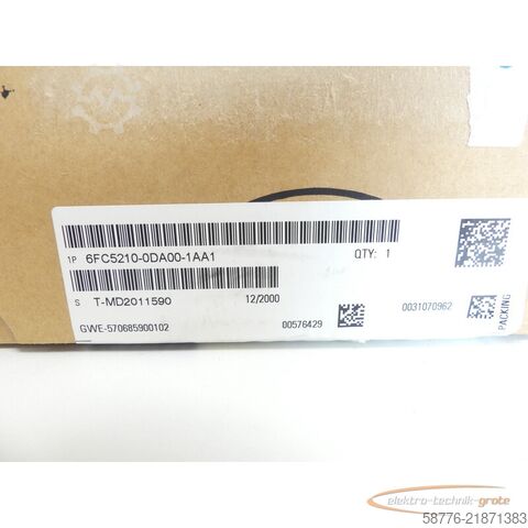 Komponens Siemens 6FC5210-0DA00-1AA1 Bedieneinheit SN T-MD2011590 -!-