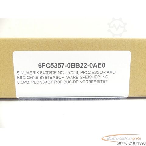 Componente Siemens 6FC5357-0BB22-0AE0 ohne Systemsoftware -generalüberh.+ 24 Mon. Gewährl.