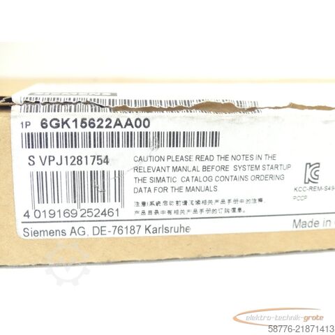 Component Siemens 6GK1562-2AA00 PC-CP X1-Cars Version 01 SN VPJ1281754