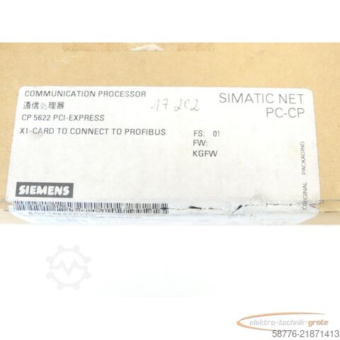 Component Siemens 6GK1562-2AA00 PC-CP X1-Cars Version 01 SN VPJ1281754