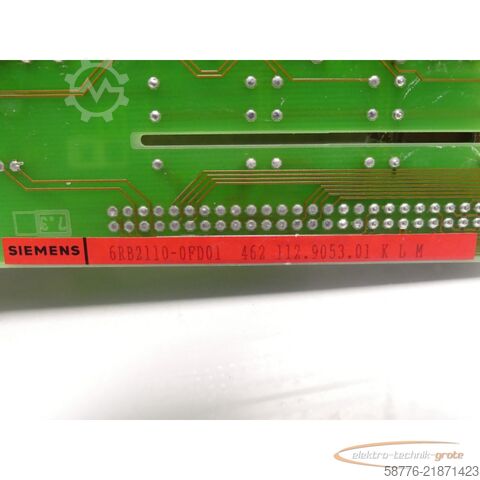 Komponente Siemens 6RB2110-0FD01 / 462112.9053.01 Leistungsteil --