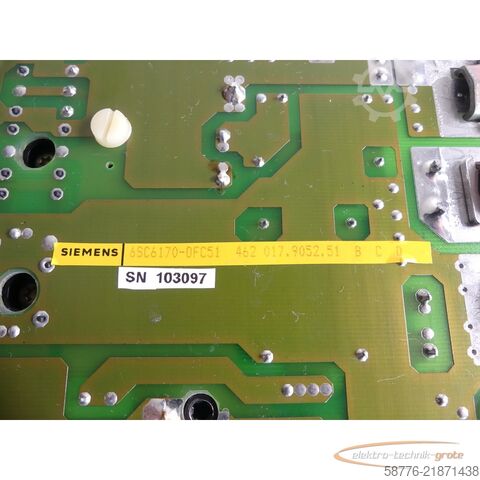 Componente Siemens 6SC6170-0FC51 Leistungsteil 462 017.9052.51 B C D SN: 103097