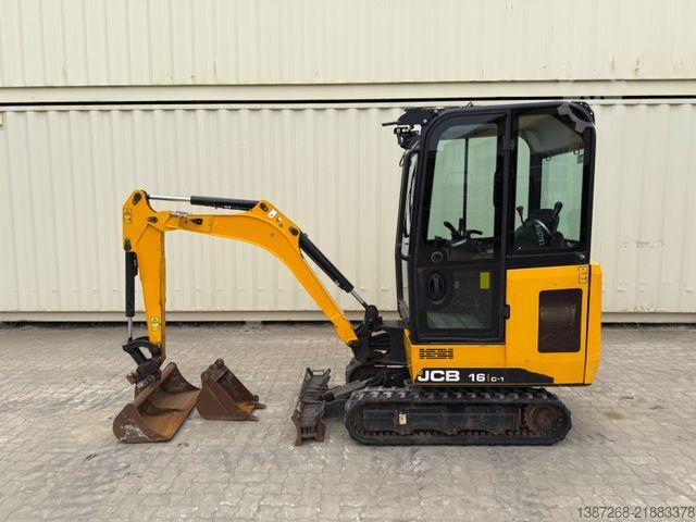 Miniekskavaator JCB 16C-1 / 2021 BJ / 806 H / 3 x Löffel