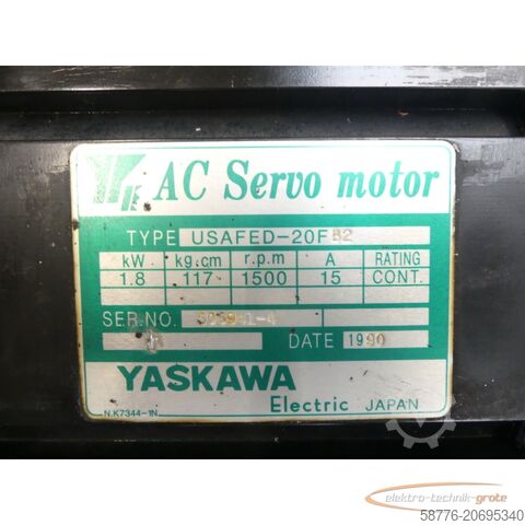安川电机 Yaskawa Electric USAFED-20F B2 AC Servo Motor SN: S06941-4