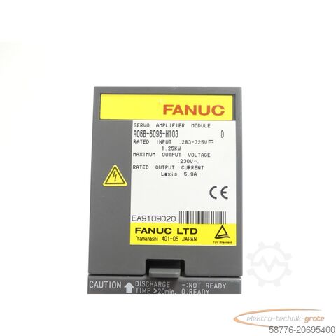 Fanuci komponent Fanuc A06B-6096-H103 SN:EA910920 generalüberholt mit 12 Monaten Gewährleistung