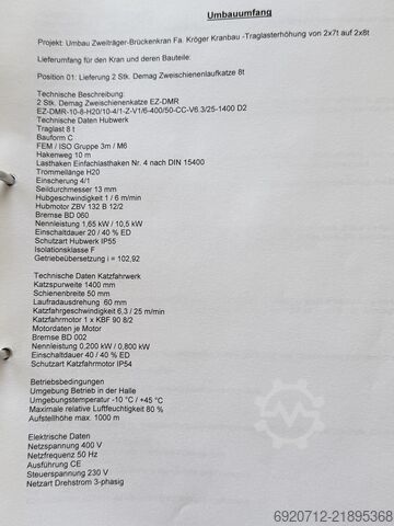 Stahlseilzug Demag 2 pc. Hoist 8T | 10m | 2019
