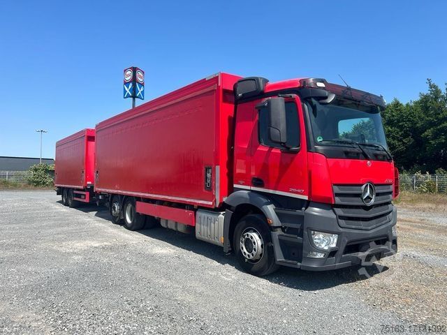 Flaklastbil med kapell MERCEDES-BENZ Antos 2540 L 6x2 Pritsche LBW