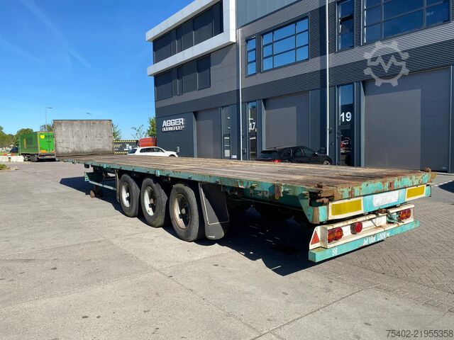 Atrelado da plataforma Groenewegen DRO-12-27 / Plateau Trailer / BPW + Drum