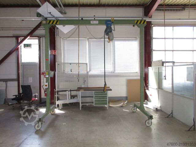 Crane sky Crane overhead crane Crane runway Zasche Portalkran Hallenkran Bockkran KP500 3,5m 500Kg Demag 250Kg Kettenzug