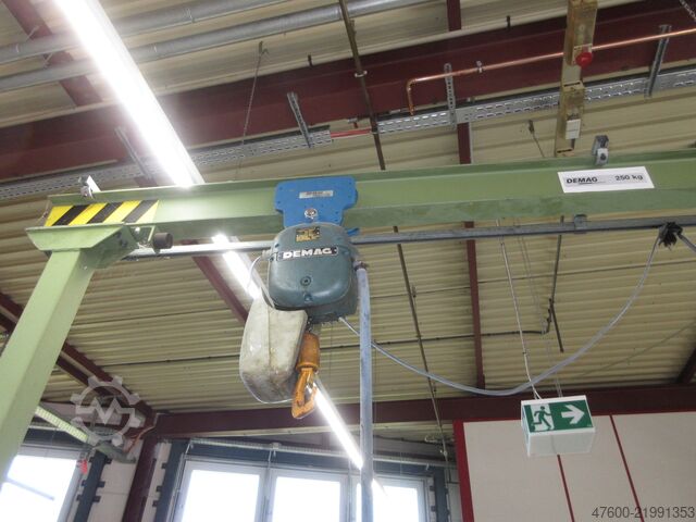 Crane sky Crane overhead crane Crane runway Zasche Portalkran Hallenkran Bockkran KP500 3,5m 500Kg Demag 250Kg Kettenzug