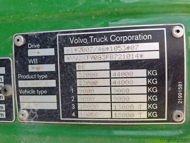 Autokrāna kravas automašīna Volvo FMX 460 + Hiab 622 E-6 HIPRO 16m + Fly Jib 11