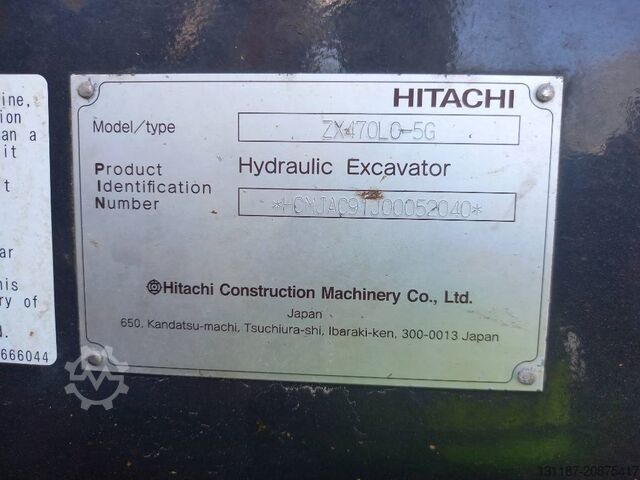 Paletli ekskavatör Hitachi ZX470-5G (Abu Dhabi)