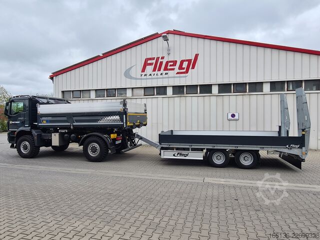 প্ল্যাটফর্ম ট্রেলার FLIEGL Tandem-Plattformanhänger Bau TPS 118 Bau
