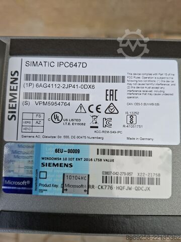 PC industriales Siemens 6AG4112-2JP41-0DX6