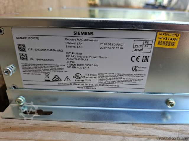 産業用PC Siemens 6AG4131-2HA20-1AX6