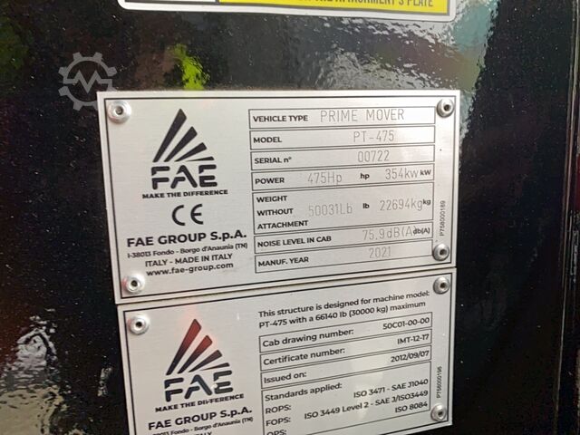 Cippatura del legno FAE PT475 Forestry Mower / Tracked Carrier with Mulcher