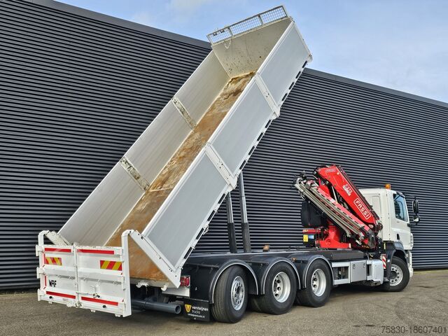 Kipper met kraan DAF CF 530 8x4-4 / FASSI 27.5 t/m CRANE + TIPPER