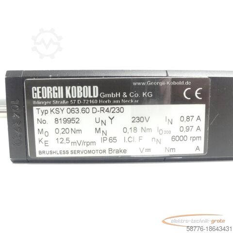 Styrenhet Georgii Kobold KSY 063.60 D-R4/230 Servomotor SN:819952