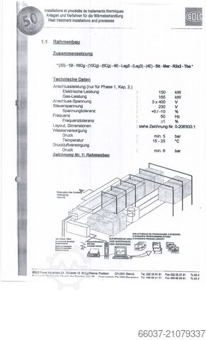 Komple sertleştirme hattı çan fırını SOLO 207FG-60/70