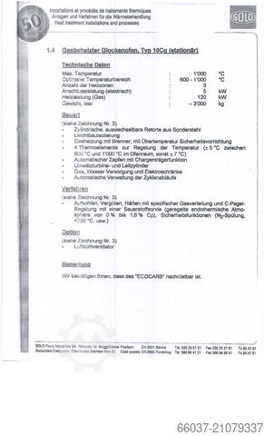 Komple sertleştirme hattı çan fırını SOLO 207FG-60/70