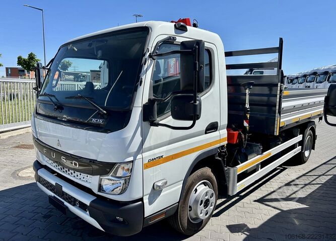 带自卸装置的起重机 Fuso Canter 7C15 Fassi Kran 3-seiten Kipper