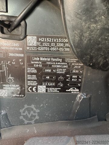 Empilhador Linde E16L voll ausgestattet