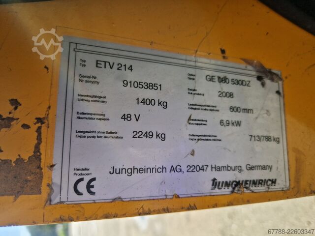 Hochhubstapler Jungheinrich ETV 214