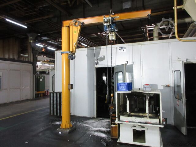 立柱旋转吊车、旋转吊车、链式提升机 ABUS Kran Drehkran Schwenkkran 500KG VS 0,5t 500Kg 2,5m Abus + GM Kettenzug