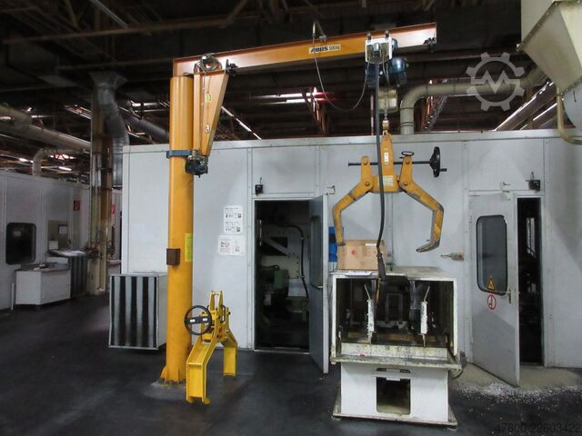 Zwenkkraan met kolom, draaischakel, kettingtakel ABUS Kran Drehkran Schwenkkran 500KG VS 0,5t 500Kg 2,5m Abus + GM Kettenzug