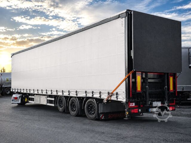 Otevřený návěs s plachtou SCHWARZMÜLLER Gabelstapler-Transporter, 2-teilige LBW, MIETEN?
