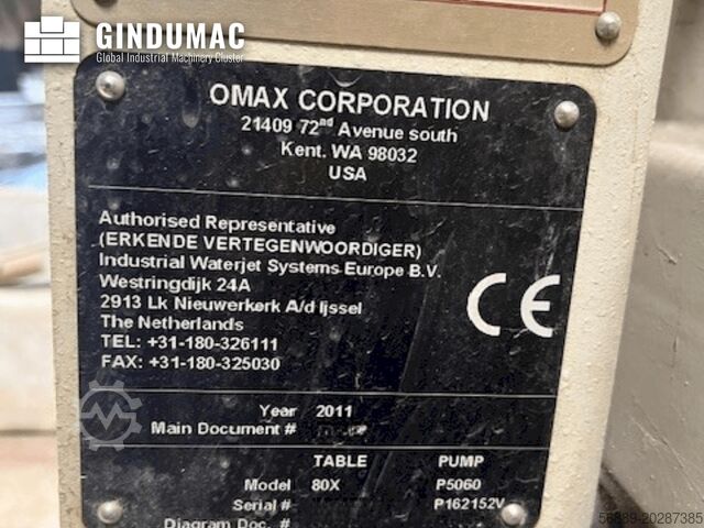 Vannstråleskjæremaskin OMAX 80X