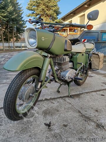 Oldtimer mótorhjól MS ES 250 hernaðarútgáfa MZ Motorradwerk Zschopau MS ES 250 / 2A