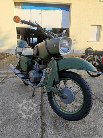 Oldtimer mótorhjól MS ES 250 hernaðarútgáfa MZ Motorradwerk Zschopau MS ES 250 / 2A