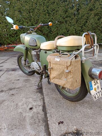 Oldtimer mótorhjól MS ES 250 hernaðarútgáfa MZ Motorradwerk Zschopau MS ES 250 / 2A