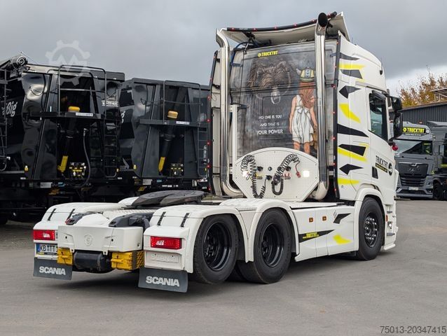 Стандартен влекач SCANIA V8 R580 6X2, Retarder, Voll-Luft, OPEN PIPES