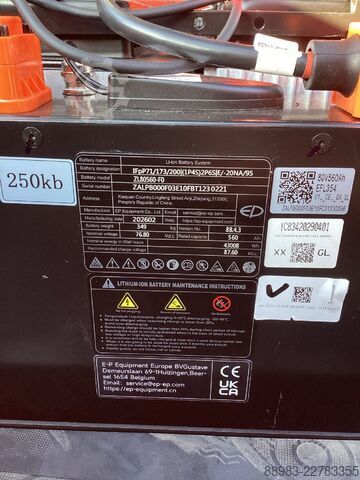 Forklift listrik 4 roda EP EFL35 Pro + Fingertip + Waage