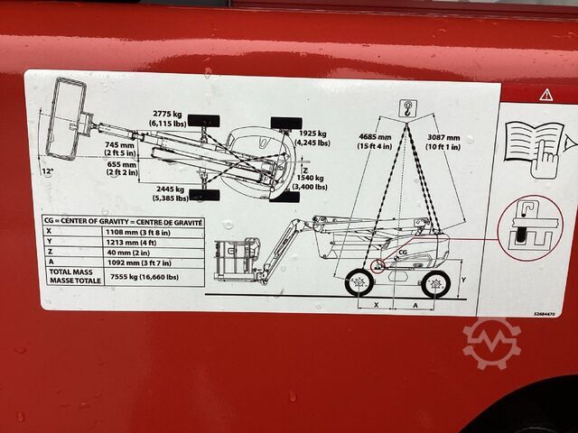 แพลตฟอร์มการทำงานแบบประกบ Manitou 160 ATJ+