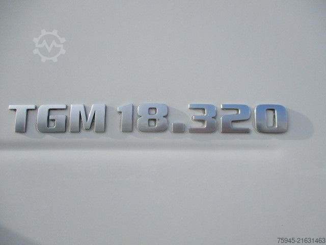 Kamion s ravnom platformom i ceradom MAN TGM 18.320, LBW, Luft-Luft, TÜV 04/2026