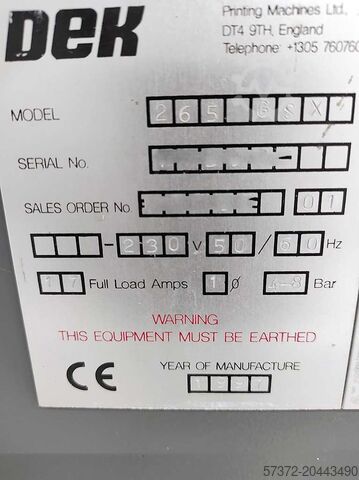 Tiskalnik šablon DEK 265 GSX