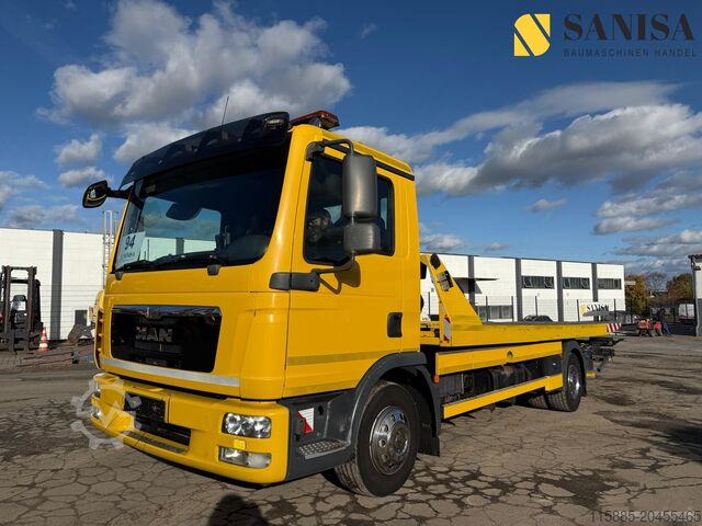 견인 트럭 MAN TGL 12.220/Schiebeplateau/Hubbrille/Seil