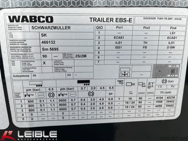 Sklopný návěs SCHWARZMÜLLER SK*25m³ Thermo Mulde*E-Verdeck*BPW*Hardox
