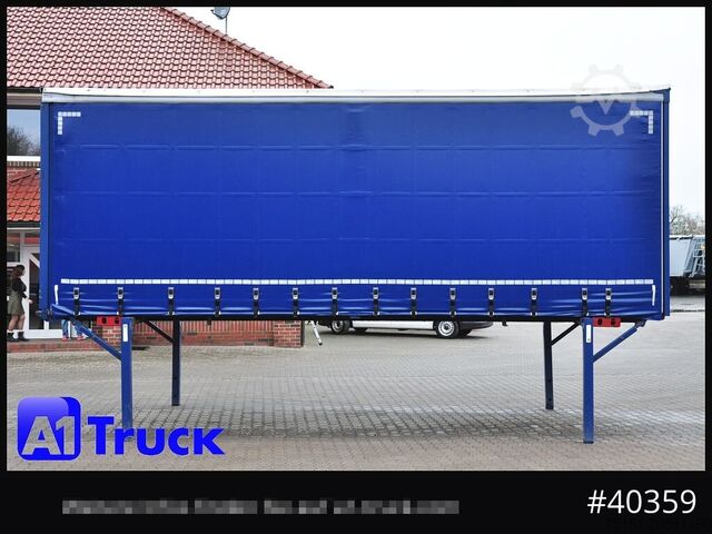 Izmjenjivo sandučno vozilo sa ravnom platformom i ceradom KRONE Wechselbrücke 7,45, Code XL, Bordwand, neue Plane