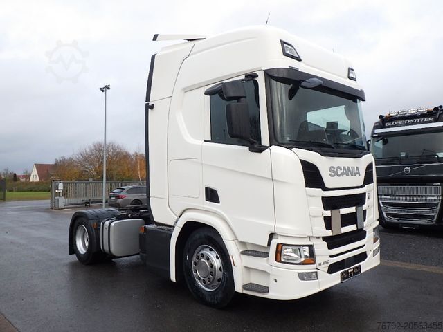 Standard tractor unit SCANIA R 450 A Highline/Ret./Hydr./Safety/Leder/Spoiler