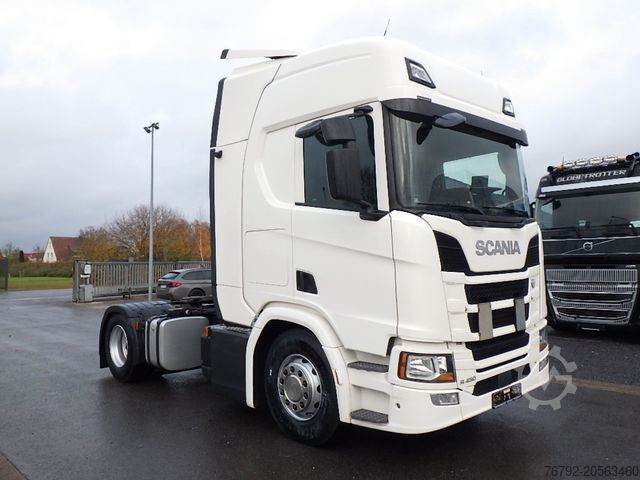 Standard tractor unit SCANIA R 450 A Highline/Ret./Hydr./Safety/Leder/Spoiler